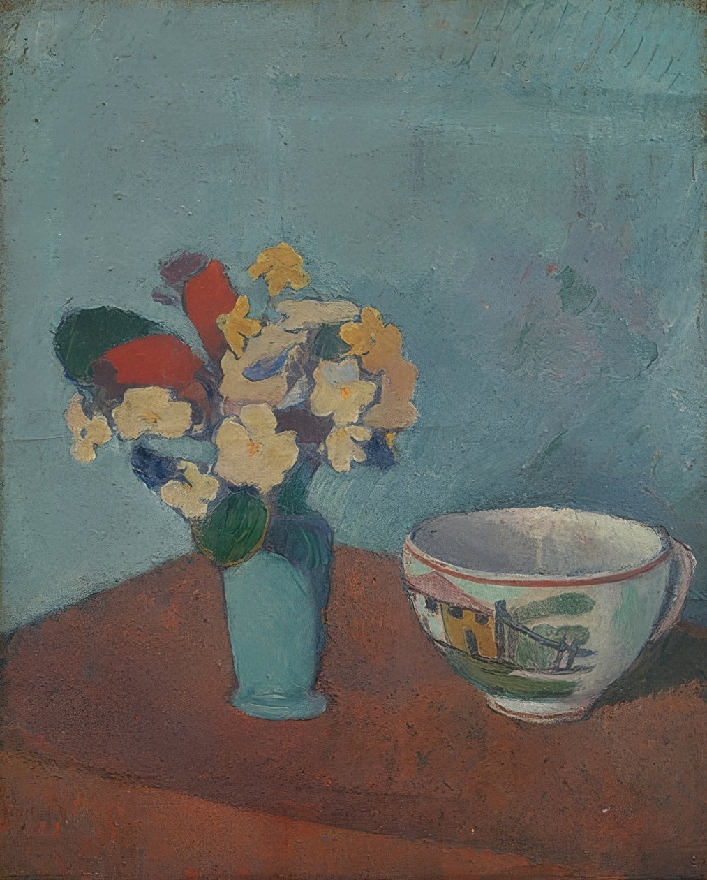 Váza virágokkal és csészével. 1887-88 alkotó: Emile Bernard
