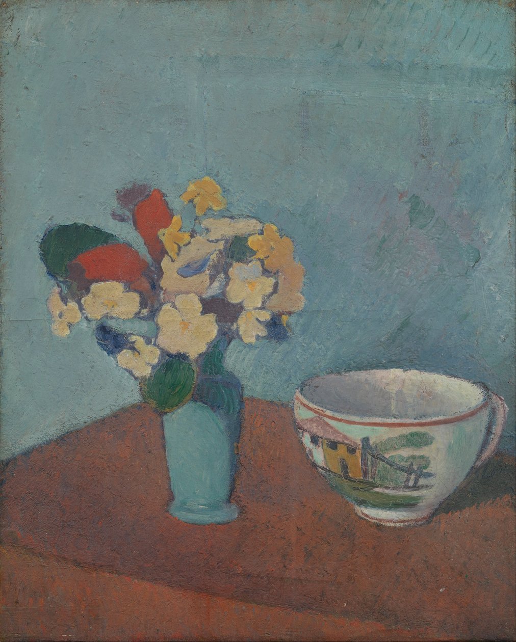 Váza virággal és csészével alkotó: Emile Bernard