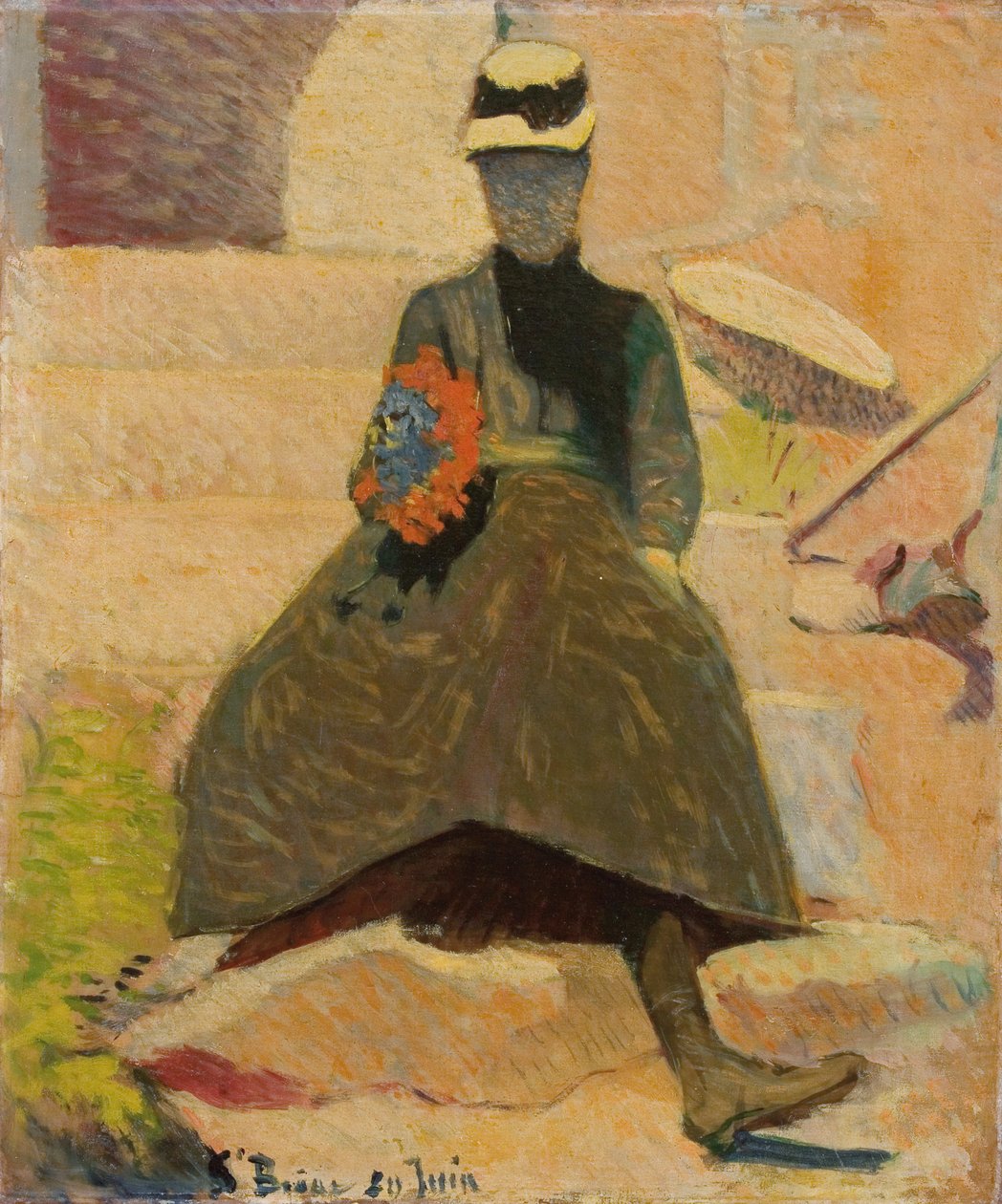 Nő Saint-Briacban, 1886 alkotó: Emile Bernard