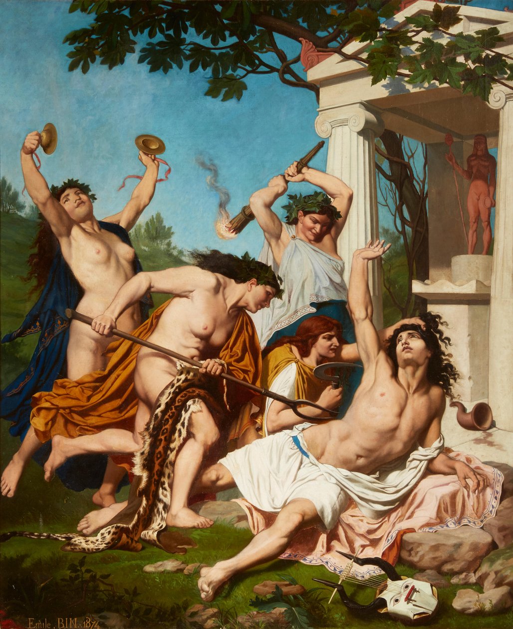 Orfeusz halála, írta Emile Jean Baptiste Philippe Bin alkotó: Emile Bin