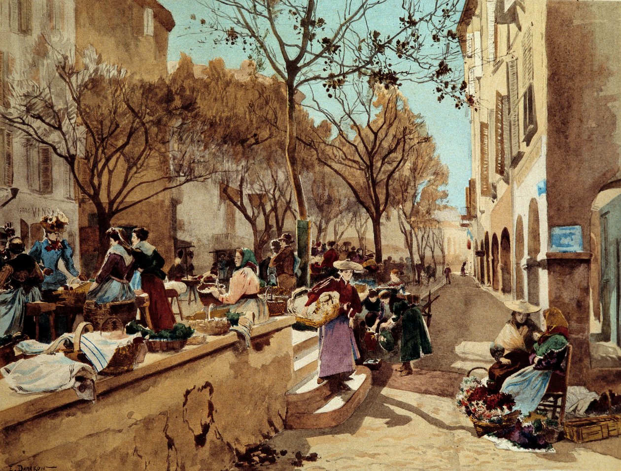 Egy sétanap Provence-ban a 19. században Emile Charles Dameron (1848-1908) festménye 19. század végi Párizs, díszítőművészet alkotó: Emile Charles Dameron