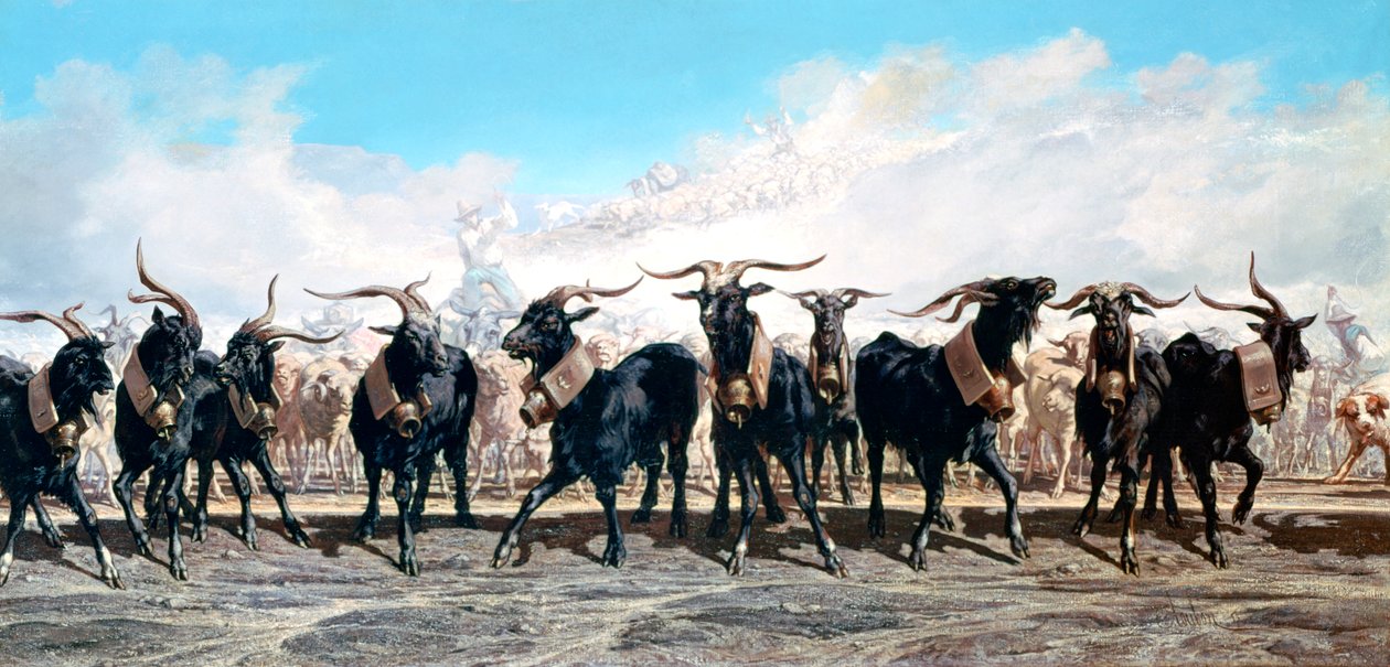 „Vegyük ki a csordát”, 1853 alkotó: Emile Charles Joseph Loubon
