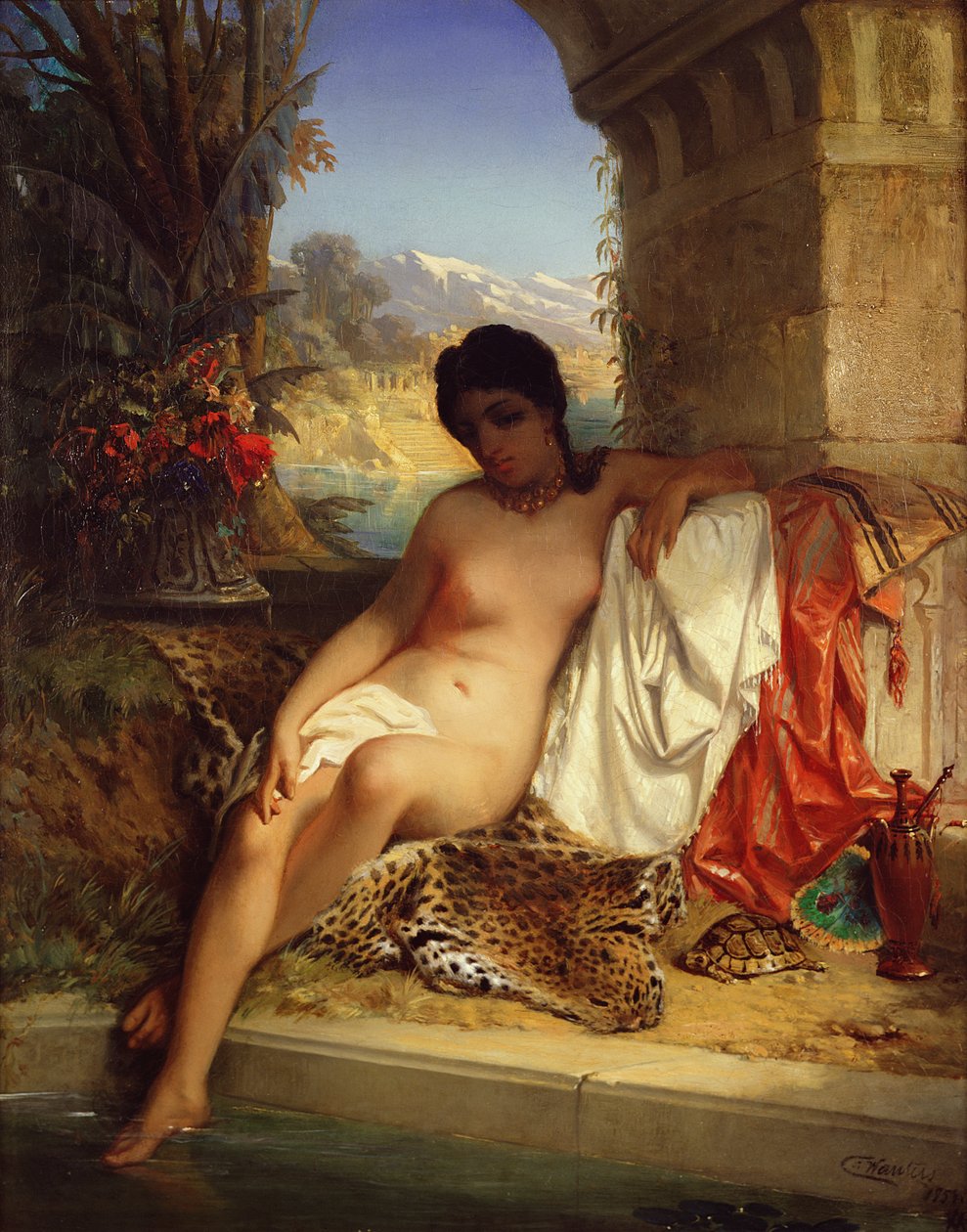 Odalisque, 1880 körül alkotó: Emile Charles Wauters