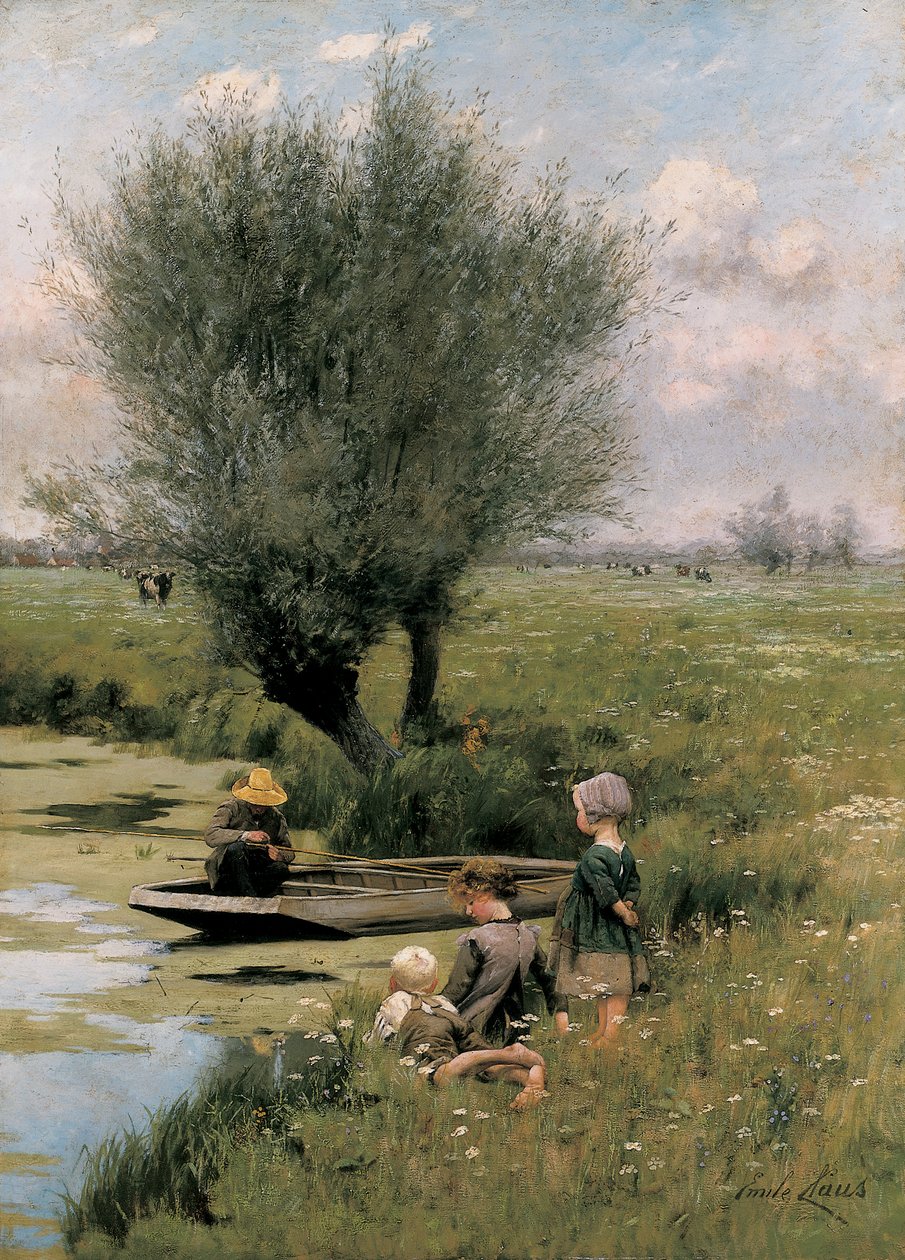 A Folyóparton alkotó: Emile Claus