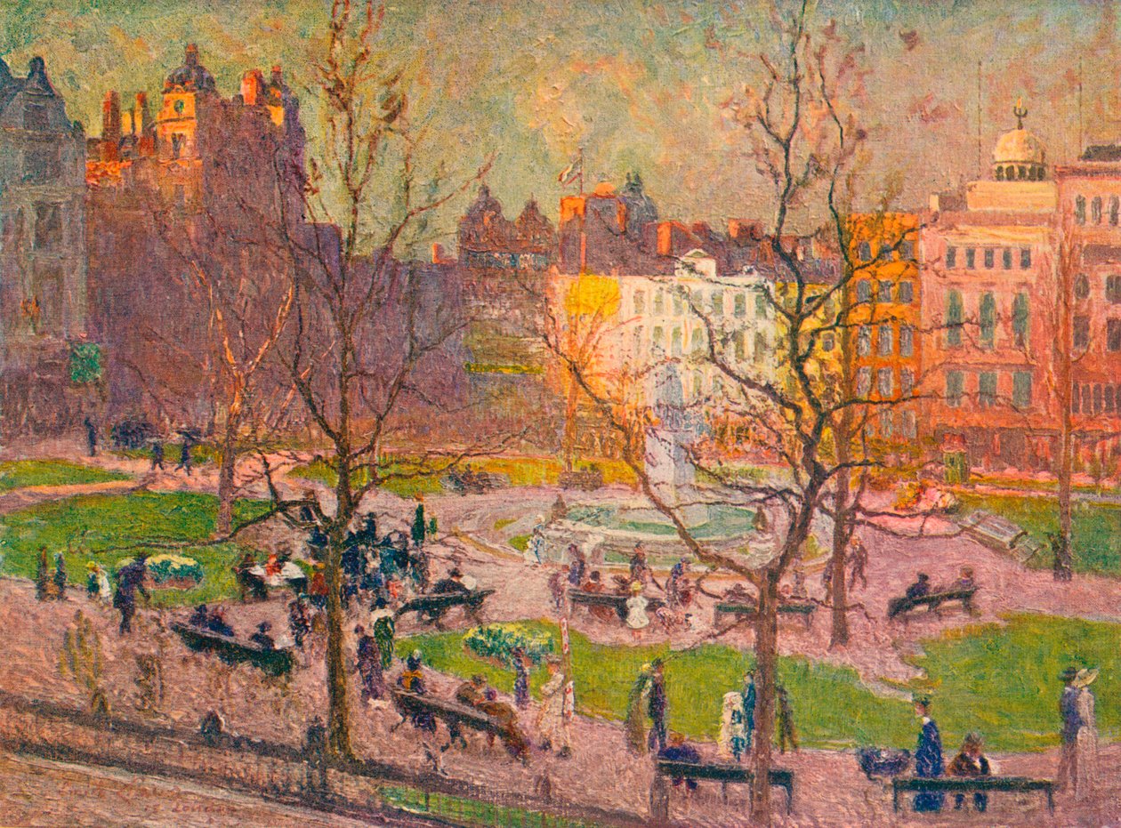 March Sunshine, Leicester Square, 1914 alkotó: Emile Claus