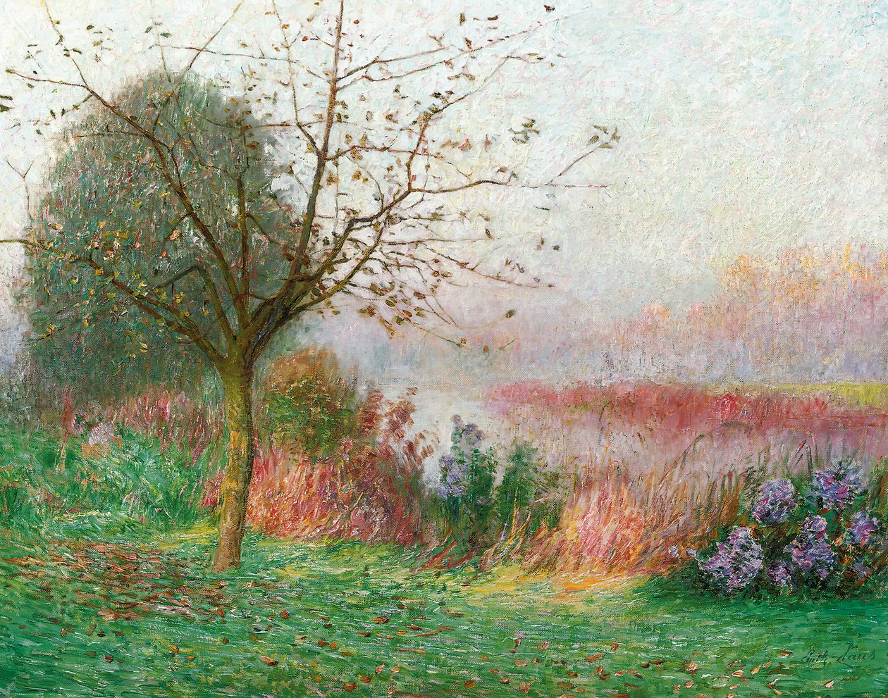 Október reggel a Lys folyón, 1901 alkotó: Emile Claus