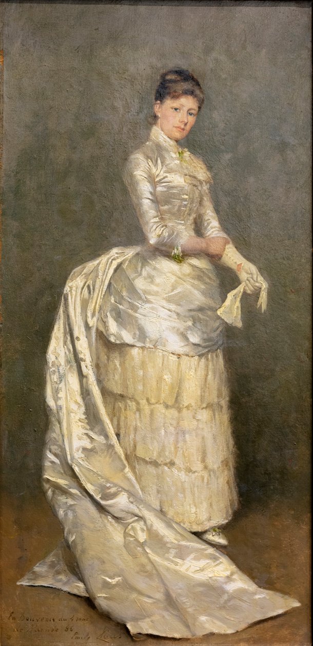 Mrs. Claus portréja esküvői ruhájában alkotó: Emile Claus