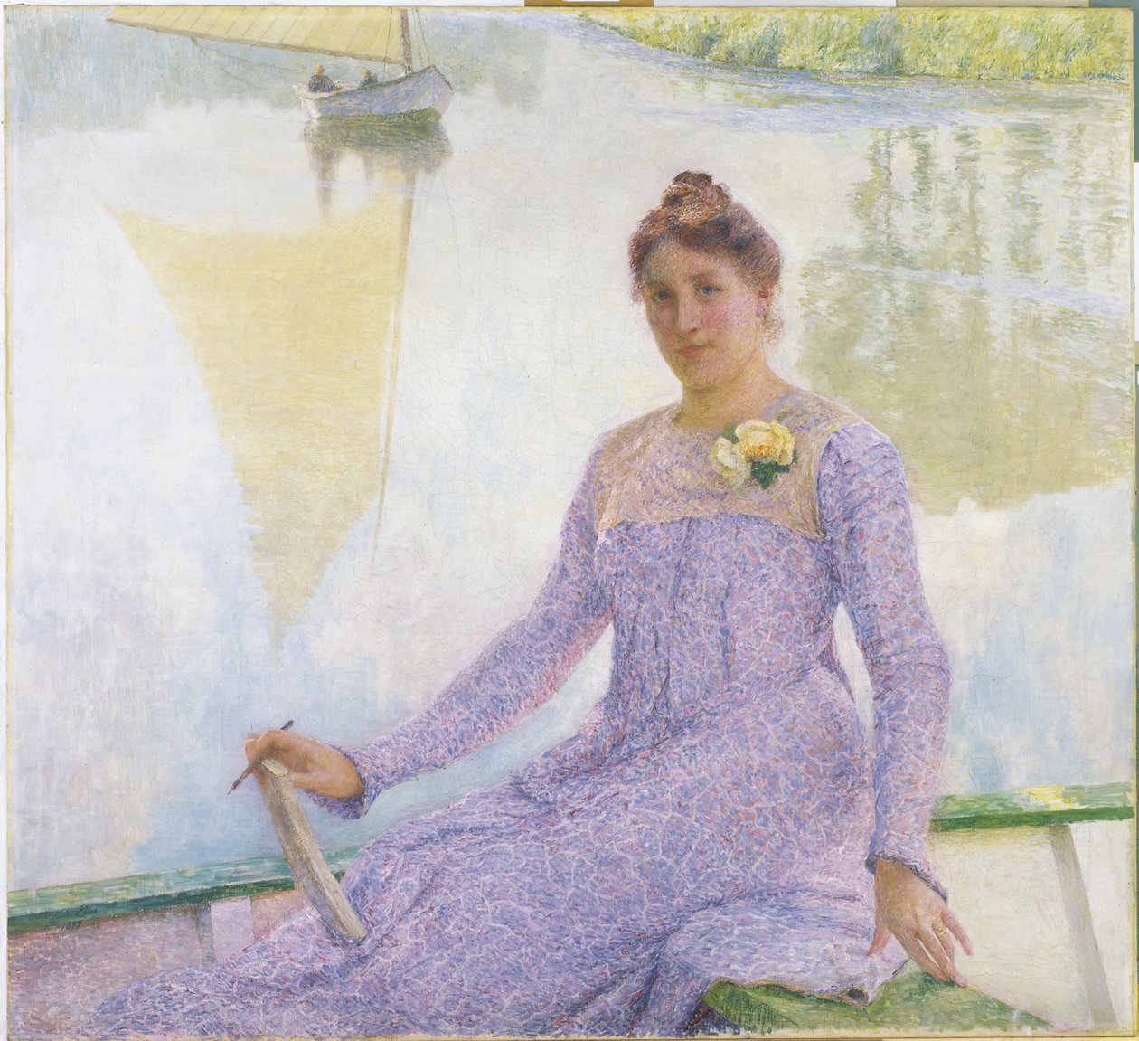 Anne de Weert művész portréja alkotó: Emile Claus