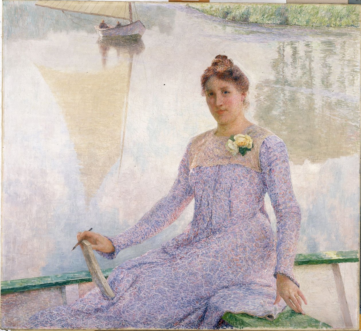 Anna De Weert művésznő portréja alkotó: Emile Claus