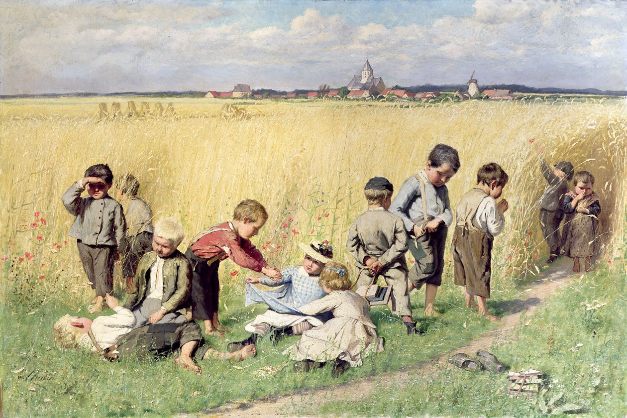 Útvonal az iskolába alkotó: Emile Claus