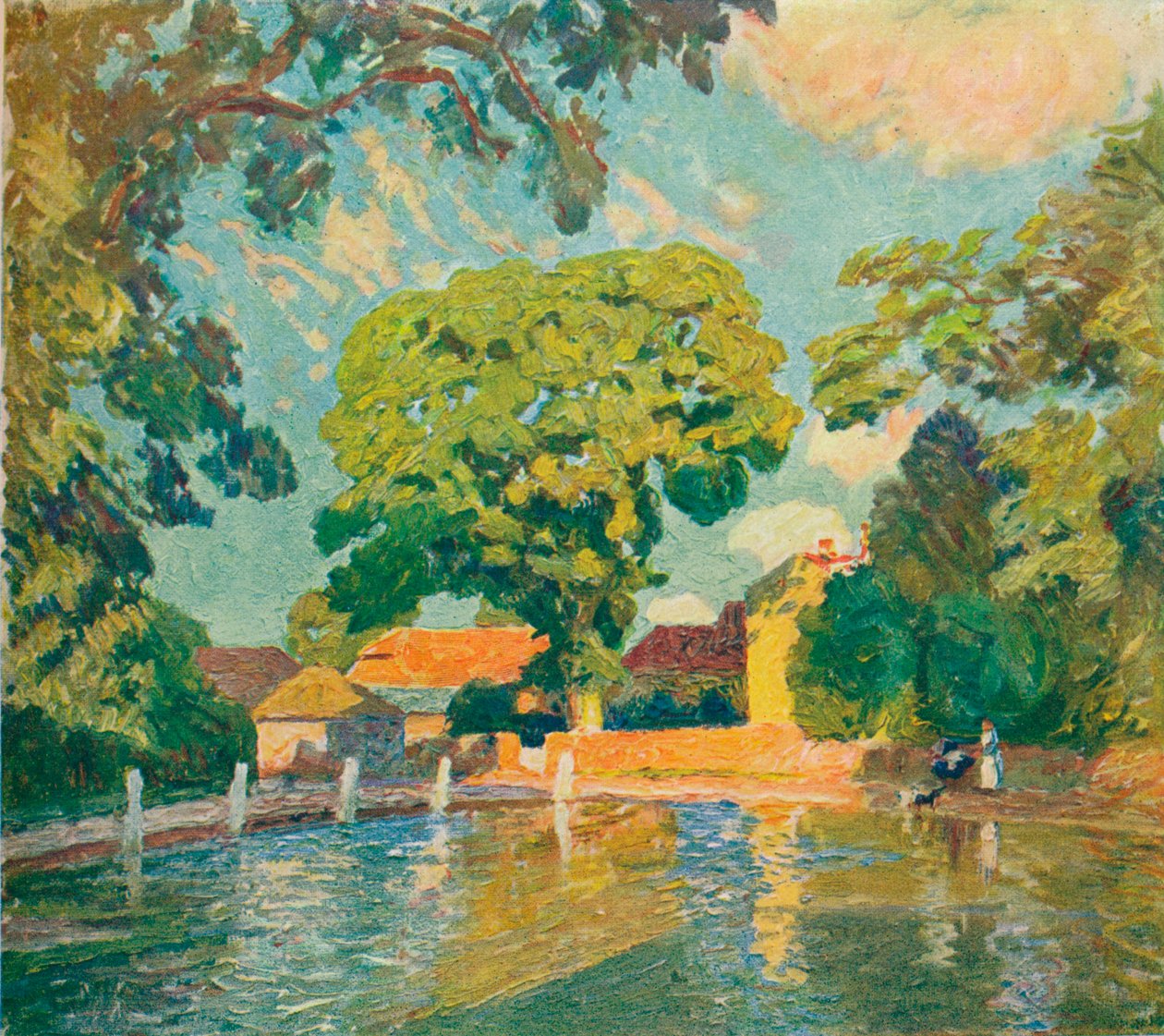 The Village Pond, Upton Grey, 1914 alkotó: Emile Claus