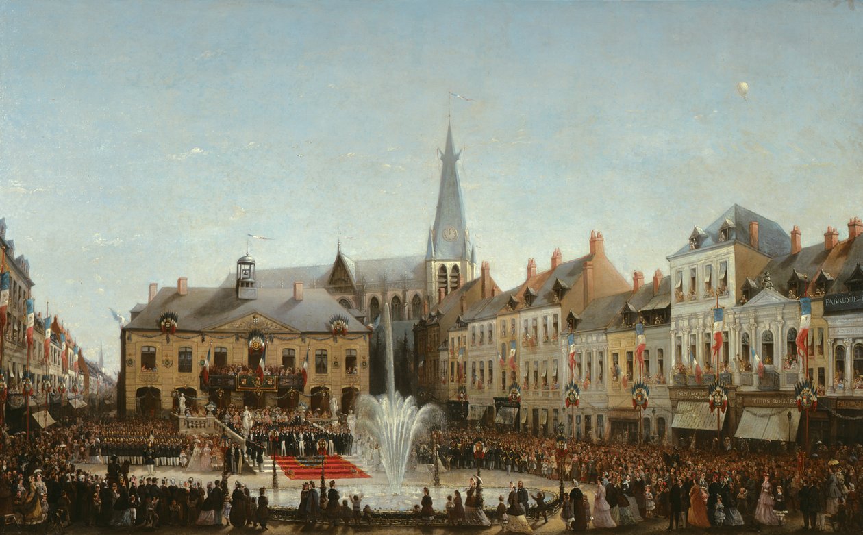 A Lys vizének felavatási ünnepsége Tourcoingban 1863-ban, 1864-ben alkotó: Emile Defrenne