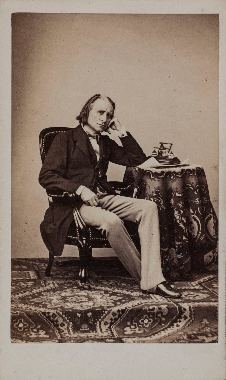 Liszt Ferenc zeneszerző portréja 1811-1886. alkotó: Emile Desmaisons