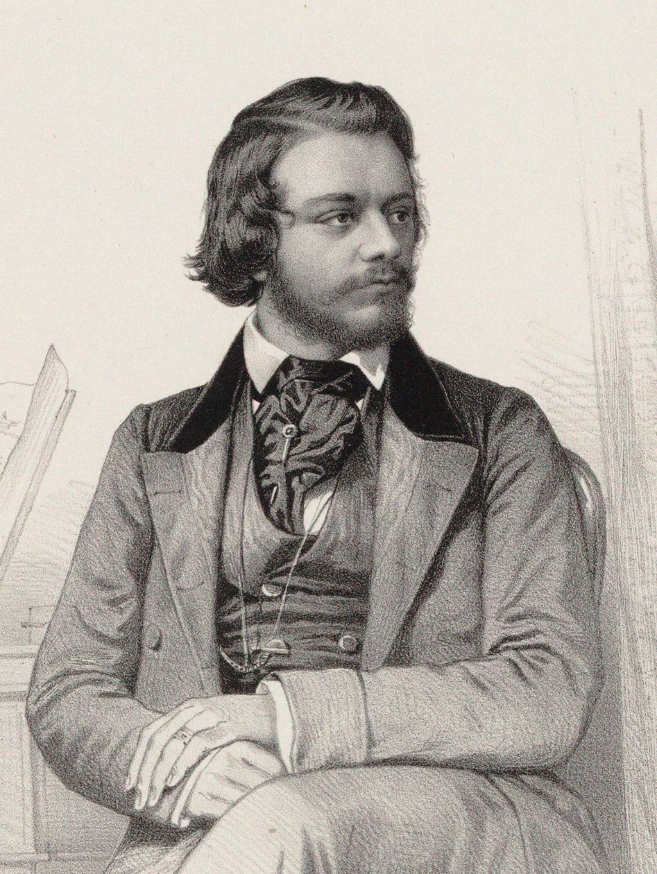 Theodor Leschetizky zongoraművész és zeneszerző portréja 1830-1915, 1860 körül. alkotó: Emile Desmaisons