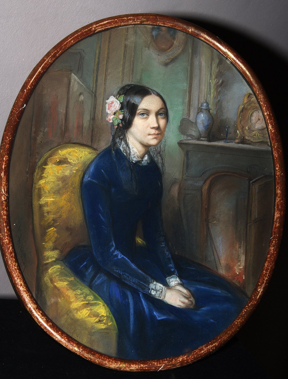 Idalia Poletika (?) portréja (I. Poletika portréja). Emile Francois Dessain (1808-1882) munkája, akvarell és pasztell papíron alkotó: Emile Francois Dessain