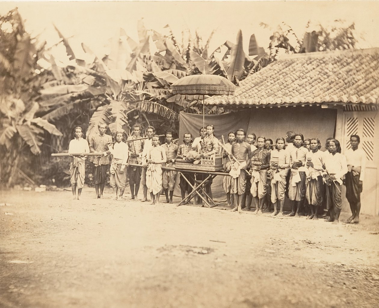 Kambodzsai herceg és kísérete, 1866. alkotó: Emile Gsell