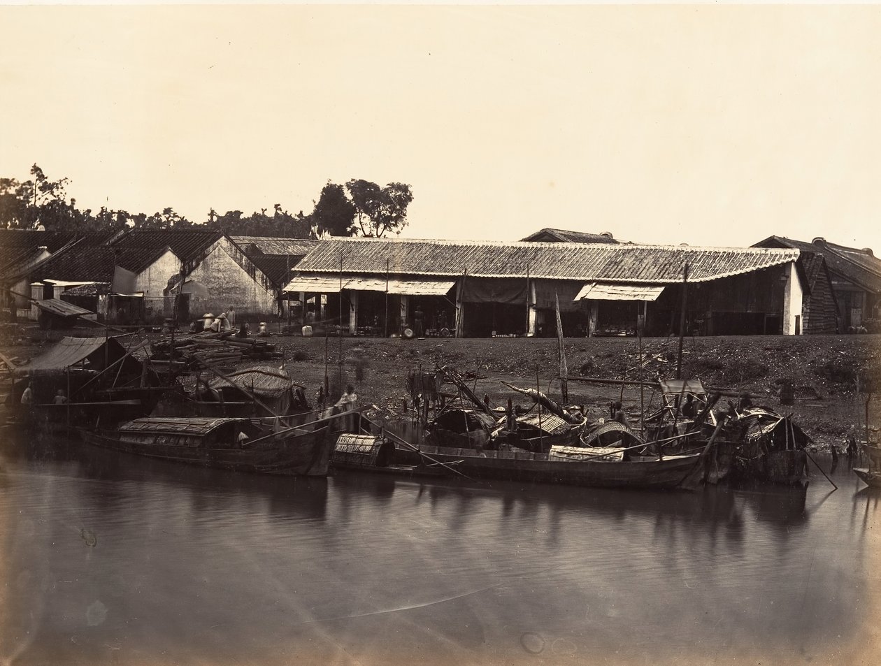 Kilátás a kínai városra, Cholen lap 2. sz., Saigon, Cochin Kína, 1866. alkotó: Emile Gsell