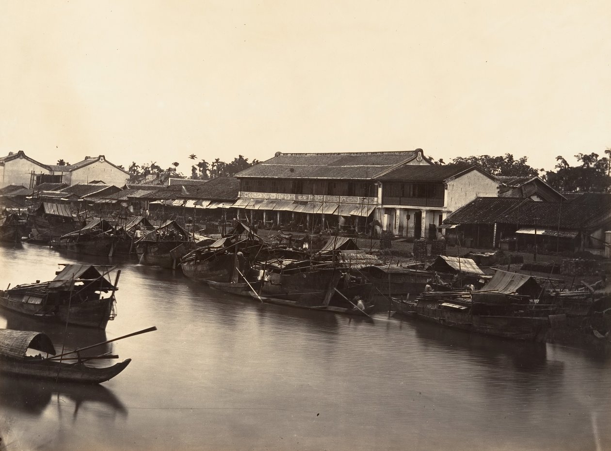 Kilátás a kínai városra, Cholen lap 3. sz., Saigon, Cochinchina, 1866. alkotó: Emile Gsell