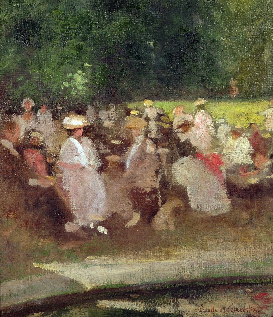 Nyár a parkban, 1881 körül alkotó: Emile Hoeterickx