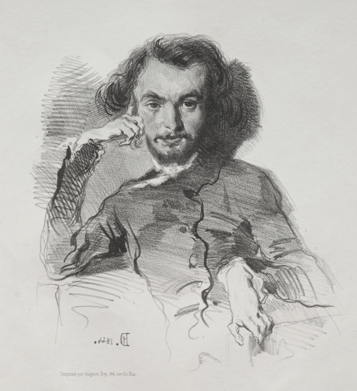 Charles-Pierre Baudelaire, 1844. alkotó: Emile Isidore Deroy