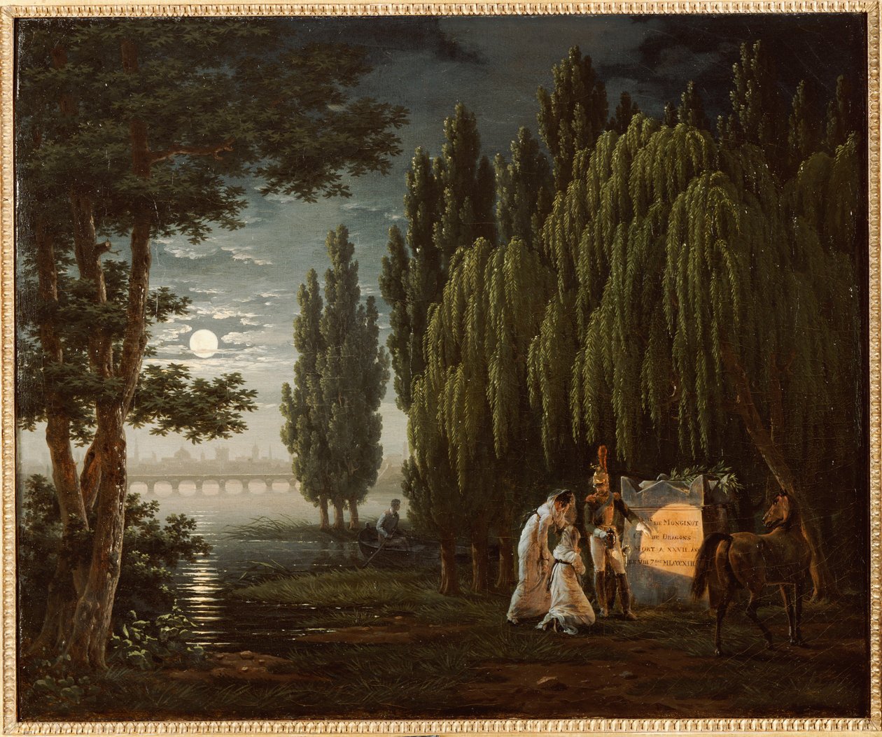 Monginot ezredes sírjánál alkotó: Emile Jean Horace Vernet