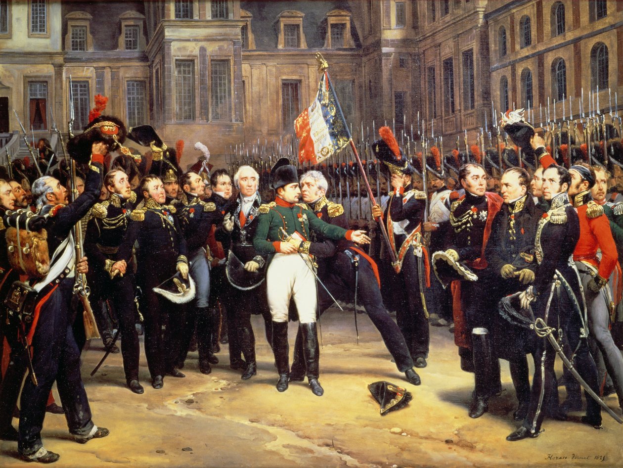 Fontainebleau-i búcsúk, 1814. április 20 alkotó: Emile Jean Horace Vernet
