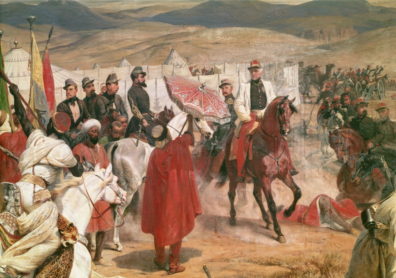 Thomas Bugeaud marsall (1784-1849) és Joseph Vantini (Yousouf) ezredes (1808-66) Algéria meghódítása idején, 1846 alkotó: Emile Jean Horace Vernet