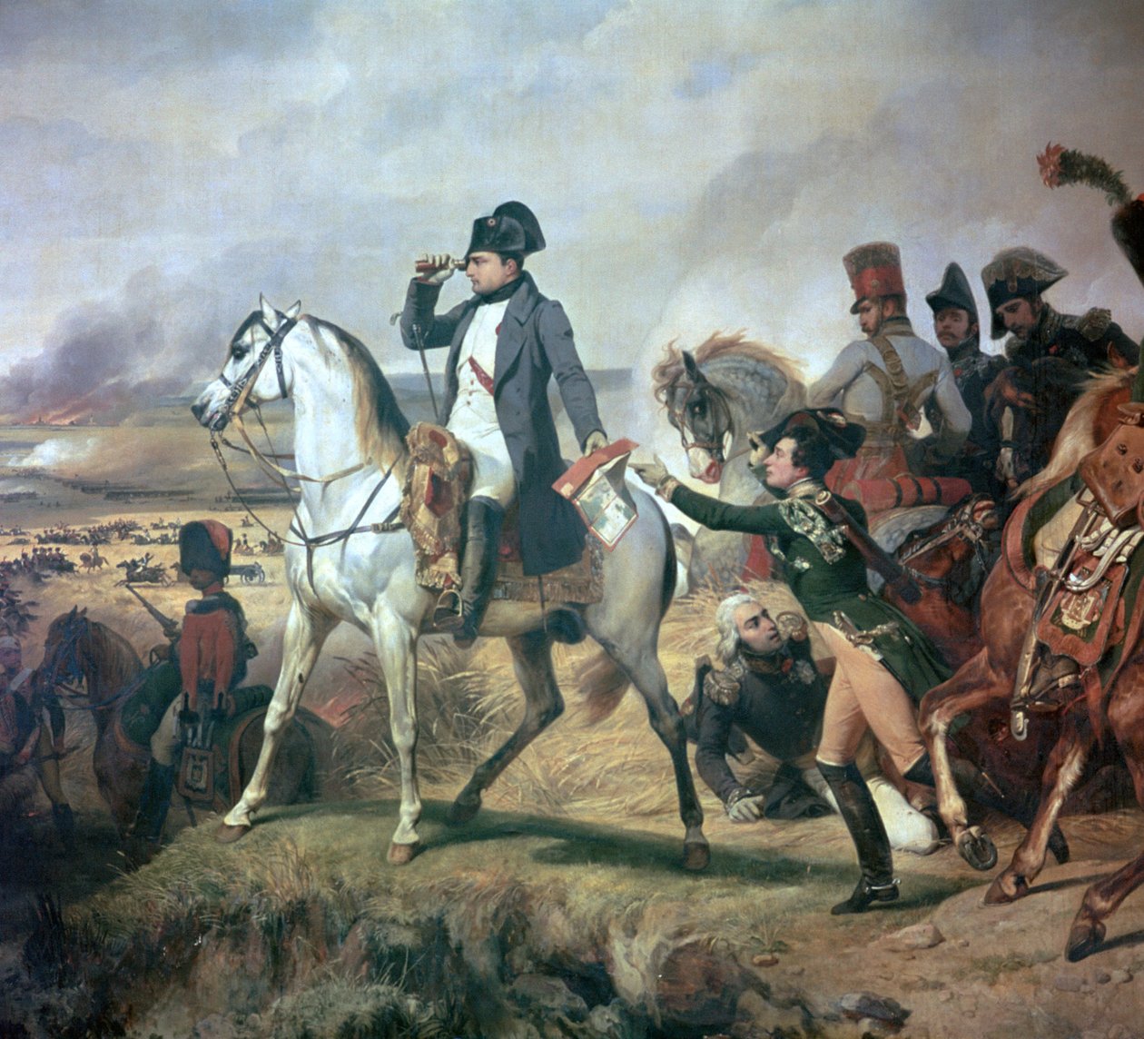 Napóleon a wagrami csatában, 19. század. alkotó: Emile Jean Horace Vernet