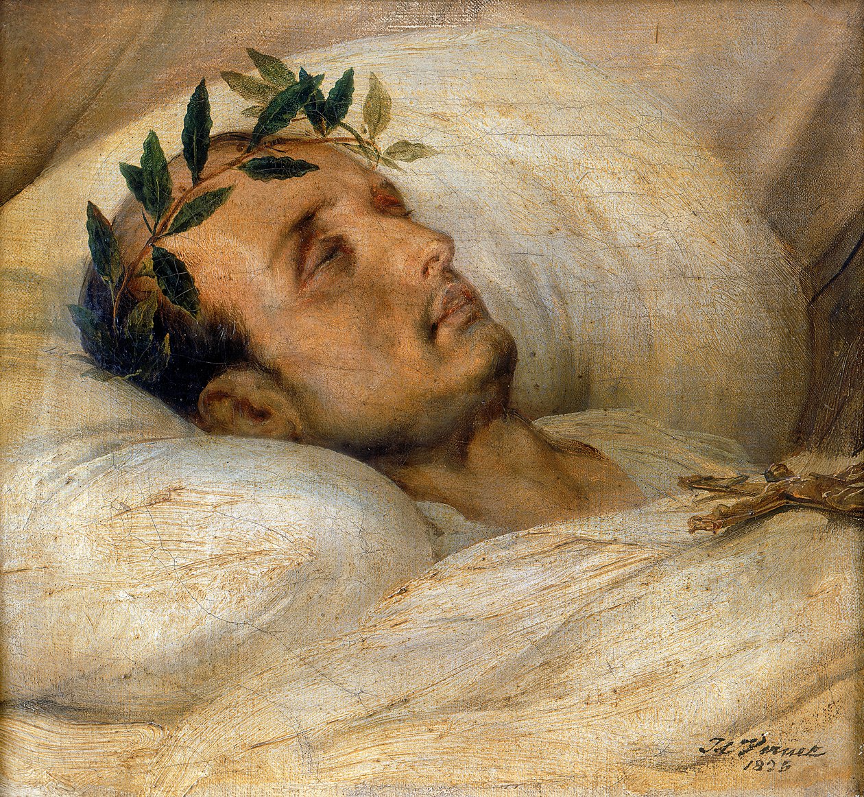 Napóleon a halálos ágyán, 1821. május. alkotó: Emile Jean Horace Vernet