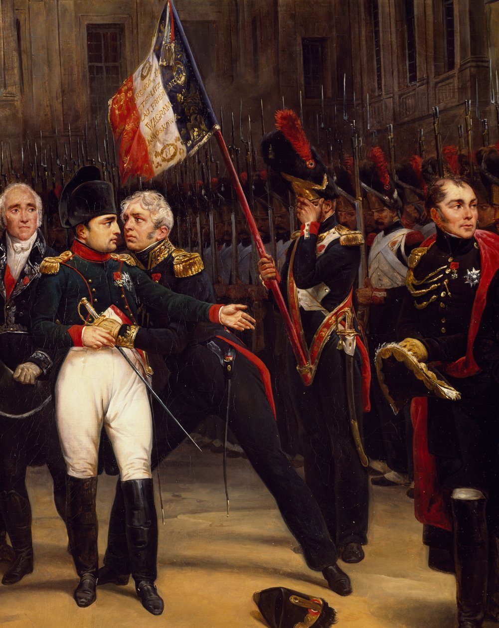 Napóleon búcsúja a császári gárdától, április 20 alkotó: Emile Jean Horace Vernet