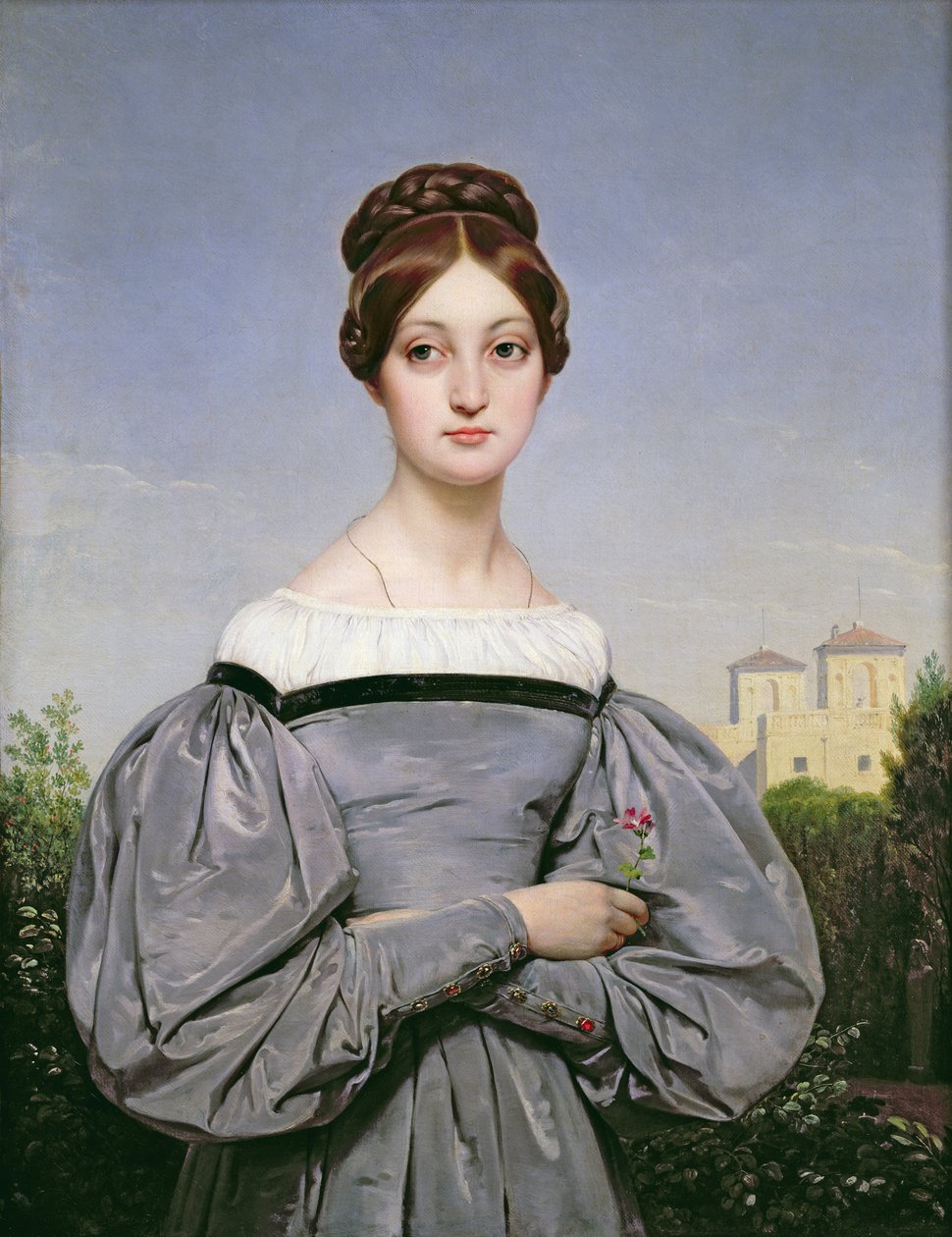 Louise Vernet (1814-45) portréja, a művész lánya alkotó: Emile Jean Horace Vernet