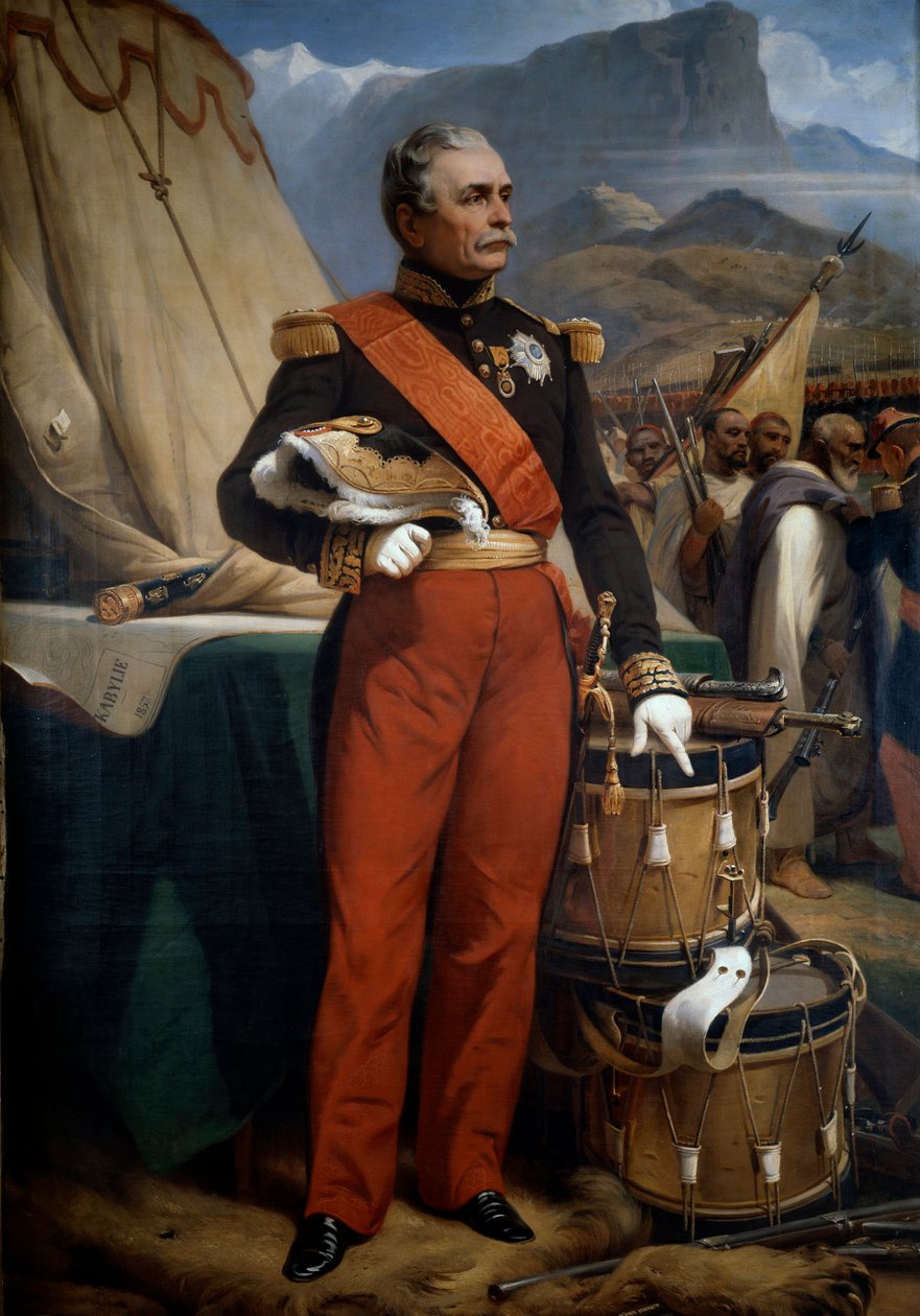 Marechal Jacques Louis Cesar Alexandre Randon (1795-1871) portréja az 1857-es kabilie-i algériai expedíció során. Horace Vernet (1789-1863) festménye alkotó: Emile Jean Horace Vernet
