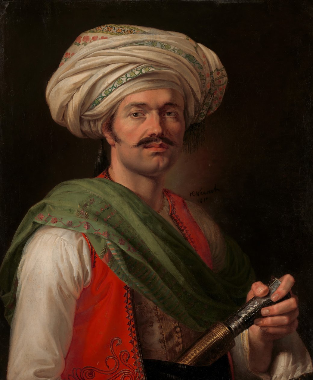 Roustam Raza mameluk portréja kb. 1781-1845, 1810. alkotó: Emile Jean Horace Vernet