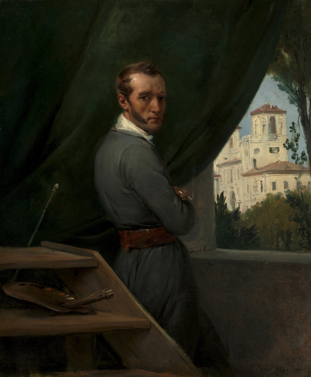 Önarckép Rómában, 1832 alkotó: Emile Jean Horace Vernet