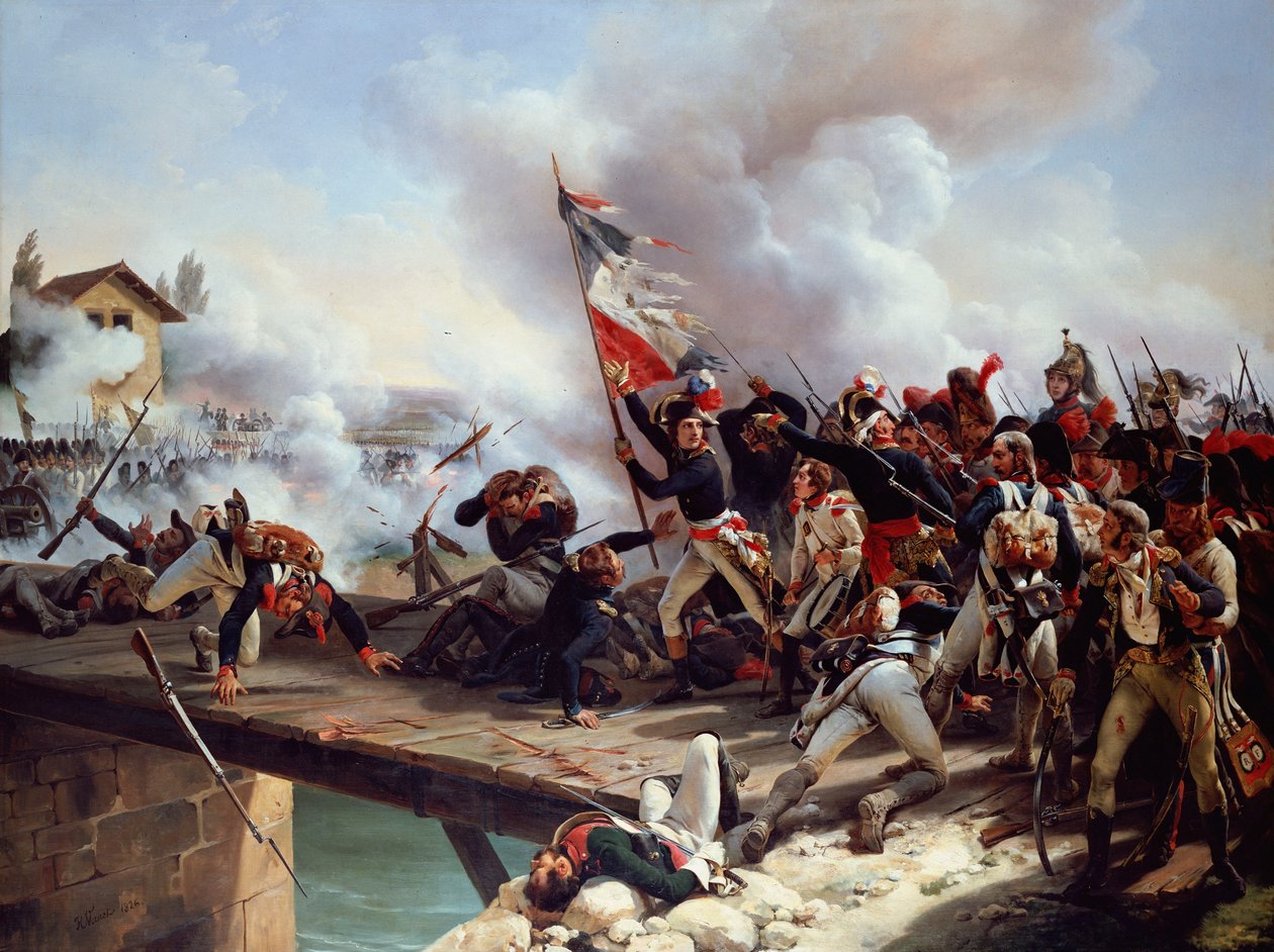 A Pont d"Arcole-i csata, 1826 alkotó: Emile Jean Horace Vernet