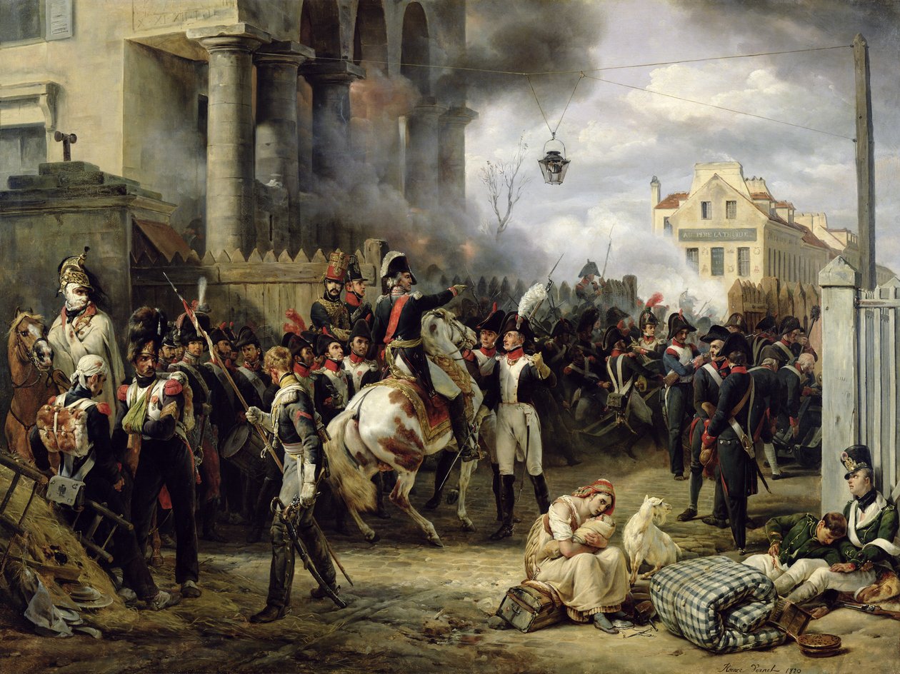 A Clichy-i kapu Párizs védelme alatt, 1814. március 30., 1820. alkotó: Emile Jean Horace Vernet