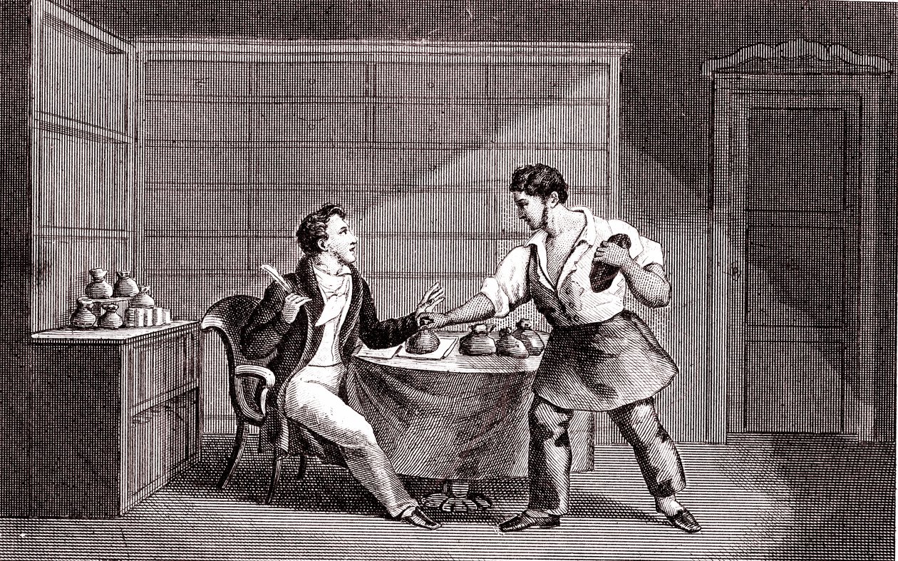 A suszter és a pénzügyes, Fable de La Fontaine alkotó: Emile Joseph Alexandre Gouget