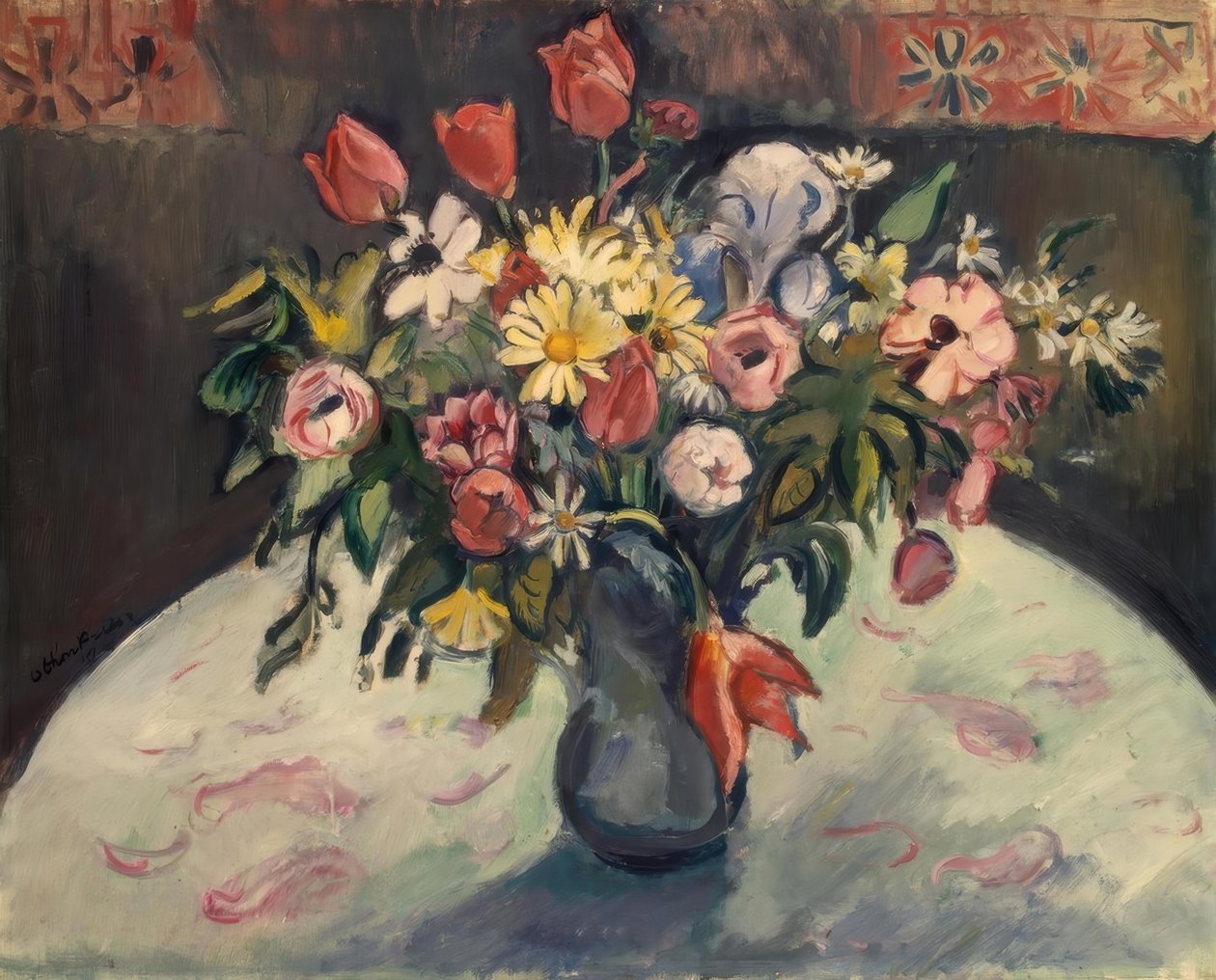 Virágok (tulipánok és százszorszépek) alkotó: Emile Othon Friesz