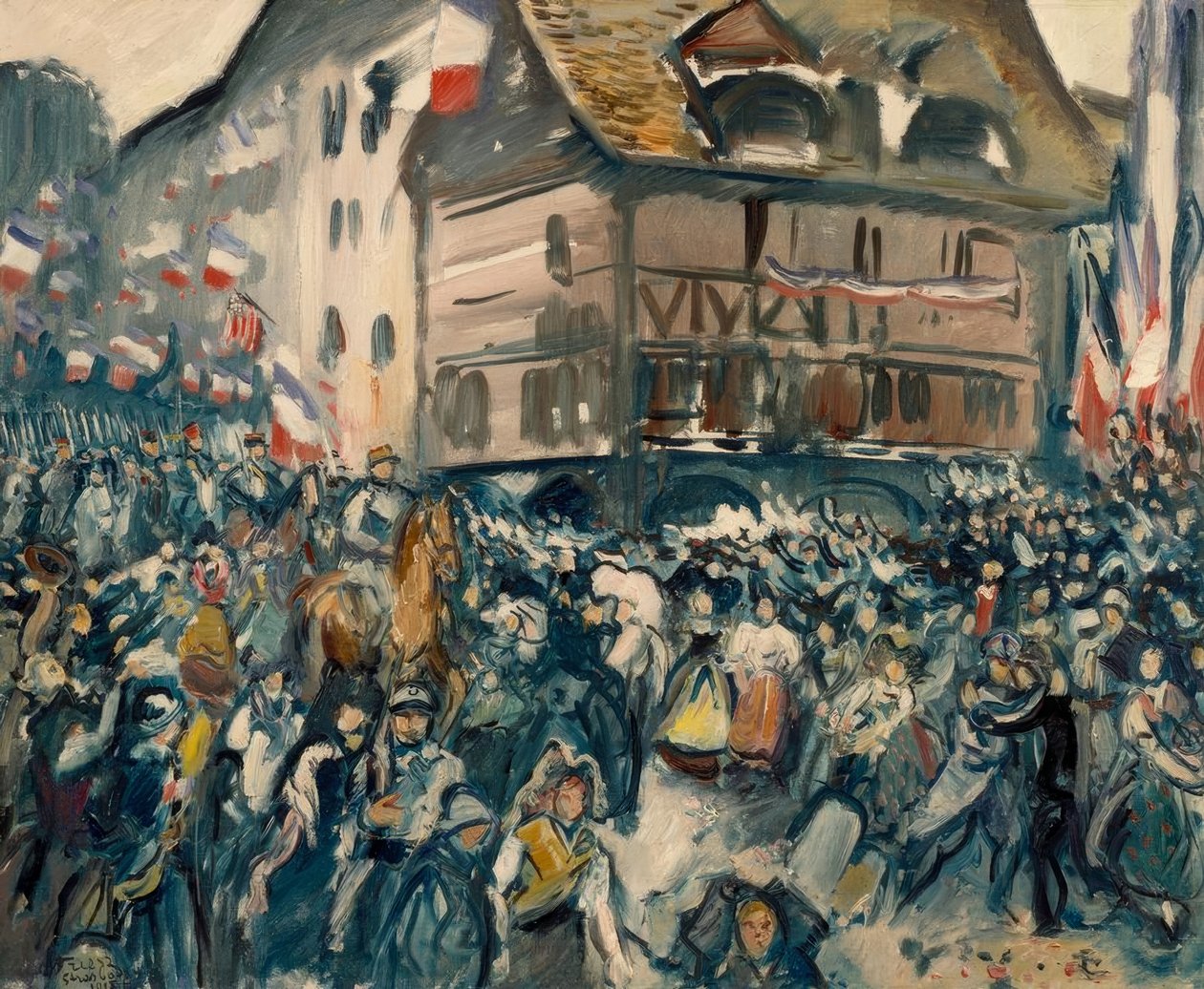 A franciák belépése Strasbourgba, 1918. november 27 alkotó: Emile Othon Friesz