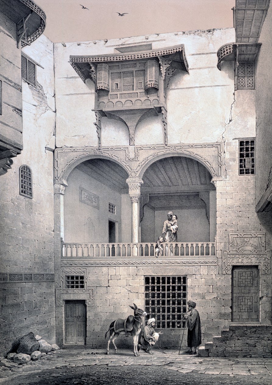 "Beyt El-Tcheleby háza", 19. század alkotó: Emile Prisse d
