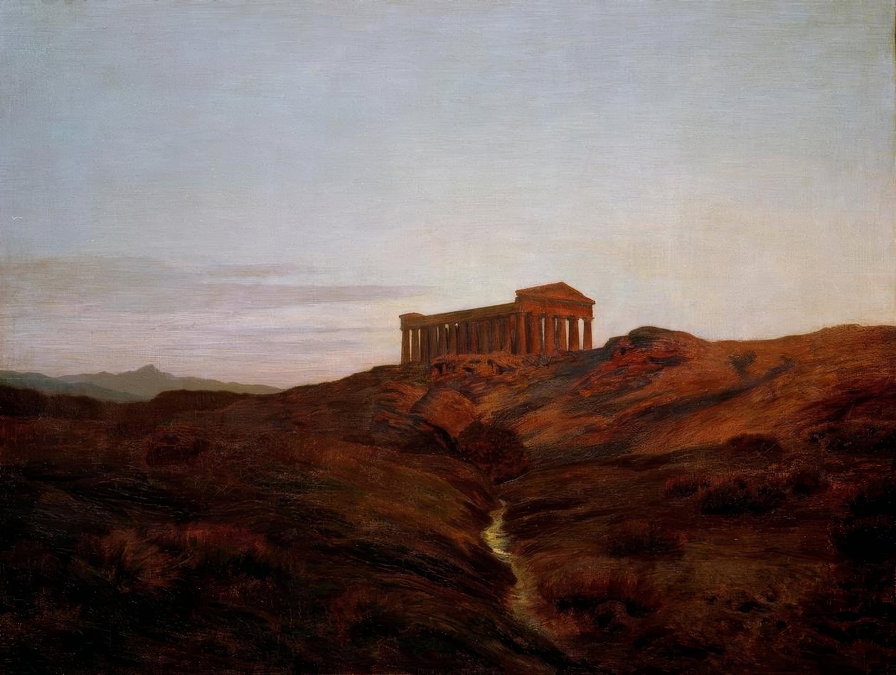 Ősi föld, Segesta temploma Szicíliában alkotó: Marie Auguste Emile Rene Menard