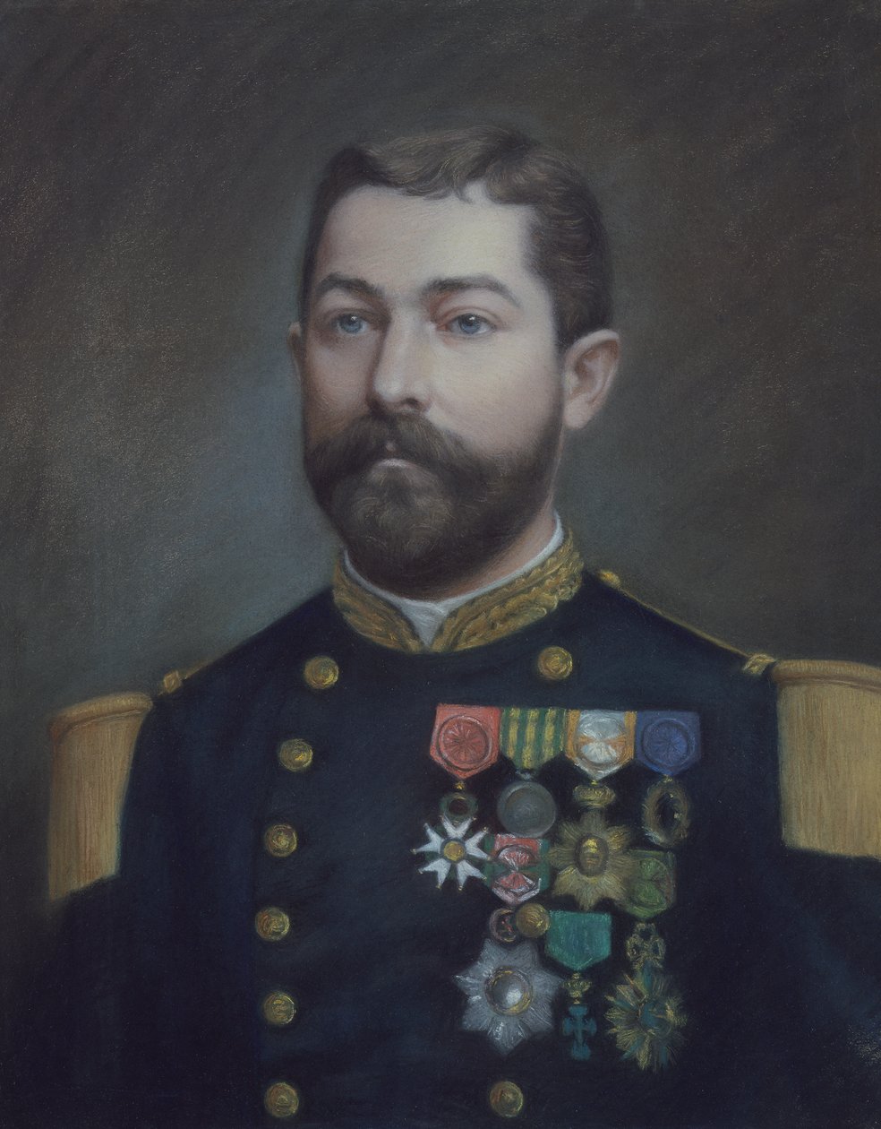 Emile Duboc parancsnok (1852-1935), Tonkin meghódításának hősének portréja (festmény) alkotó: Emile Richard Haumont