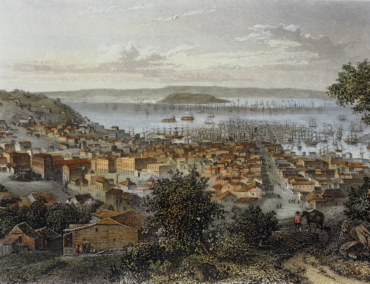 San Francisco, Kalifornia, USA. Gravírozás ... (metszet) alkotó: Emile Rouargue