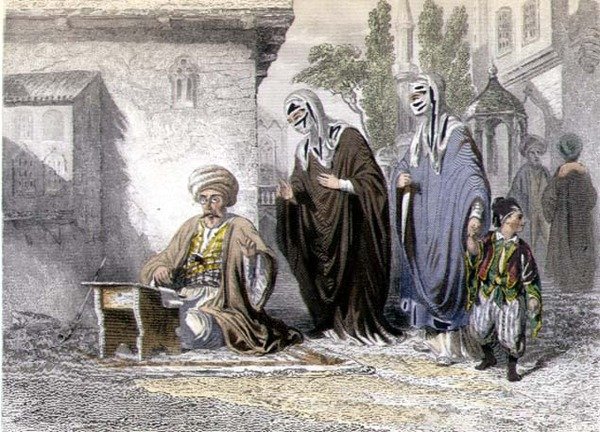 A nyilvános levélíró, „Konstantinápoly és a Fekete-tenger”, a Rouergue fivérek metszete alkotó: Emile and Rouergue Adolphe Rouergue