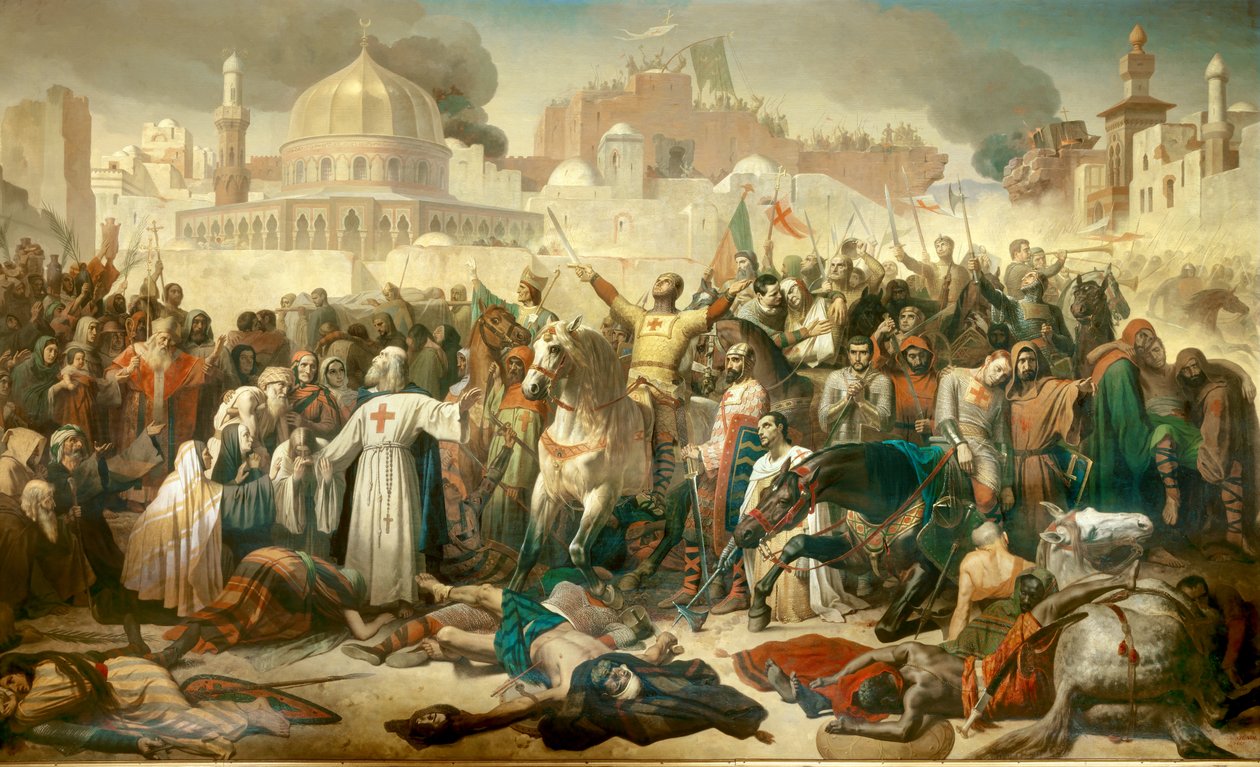 Első keresztes hadjárat: Jeruzsálem elfoglalása a keresztesek által alkotó: Emile Signol