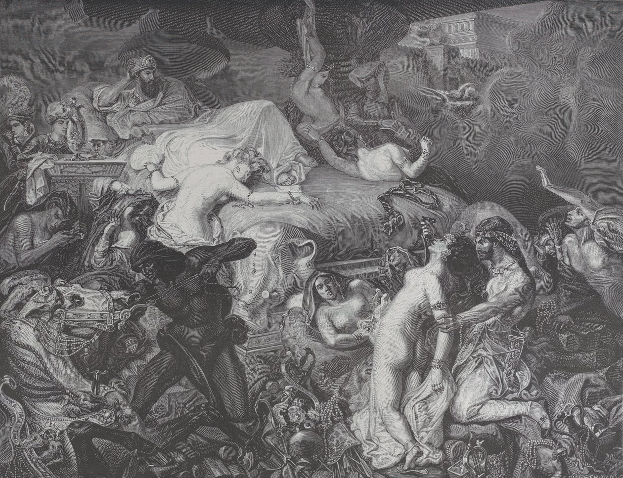 Sardanapalus, a Le Monde Illustré-ből, 1874. május 16. alkotó: Emile Thomas