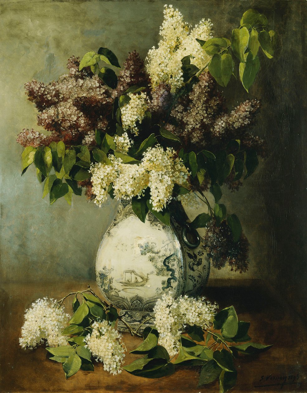Orgona delfti vázában, 1895 alkotó: Emile Vernon