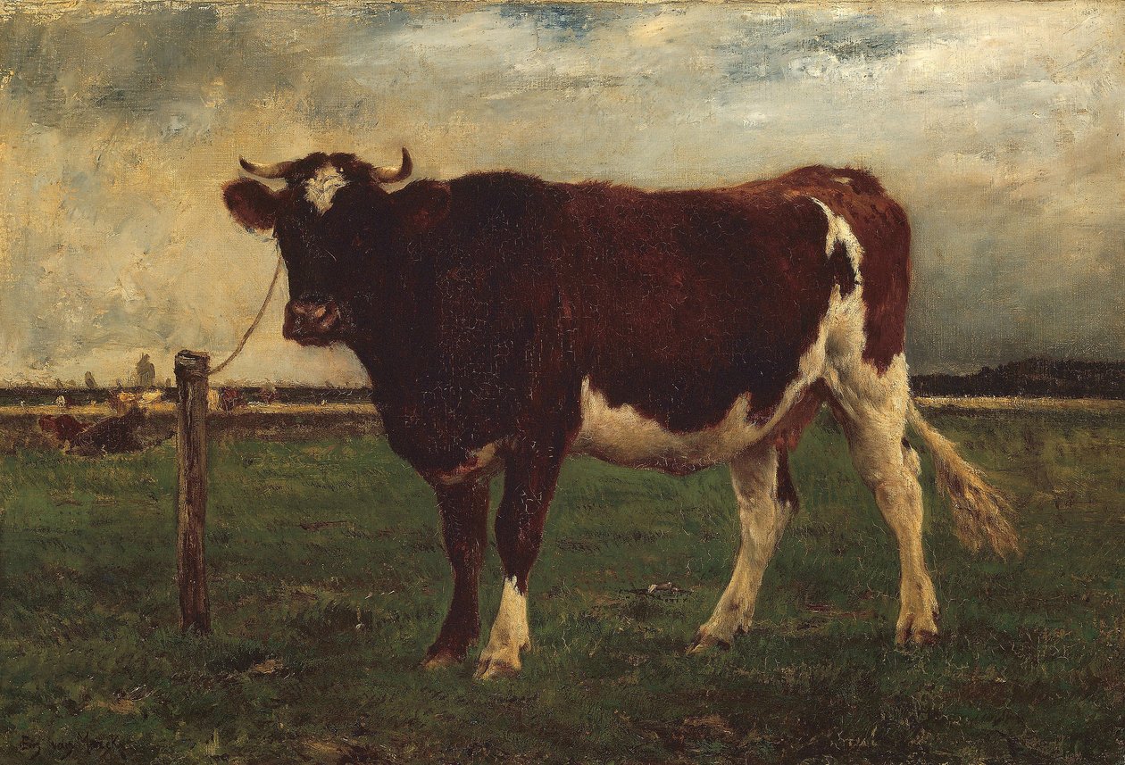 Tanulmány egy tehénről, 1870?90 alkotó: Emile van Marcke de Lummen