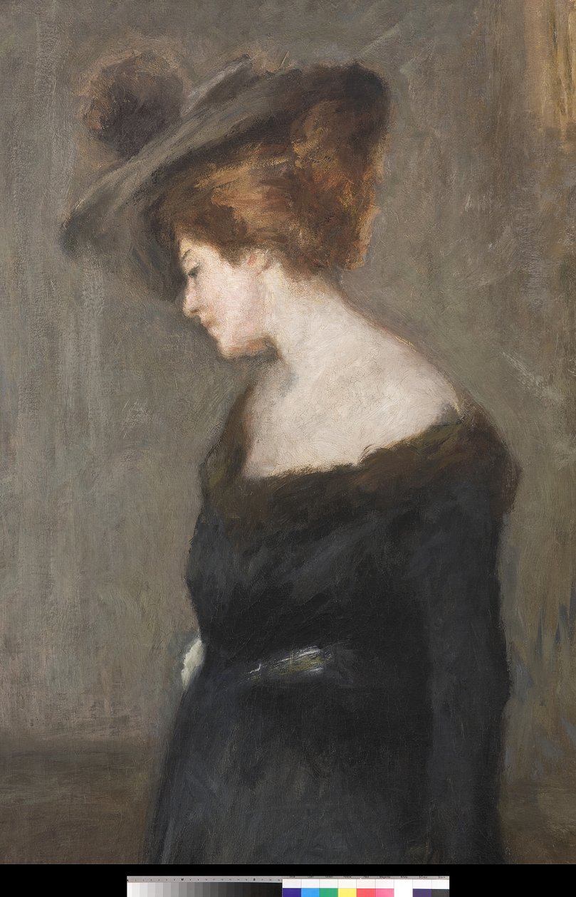 Egy hölgy portréja, 1903 (3496727 részlet) alkotó: Emilio Gola