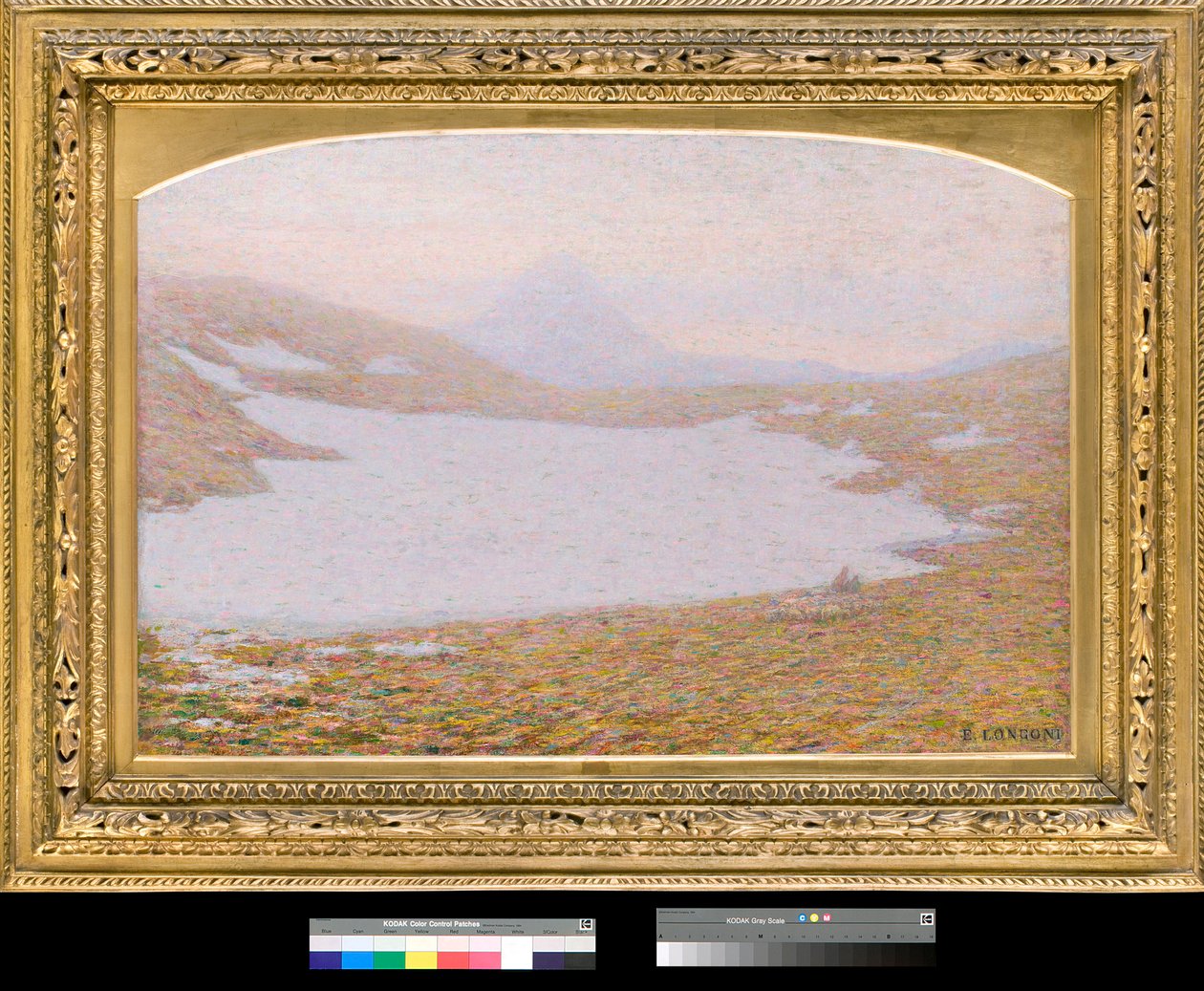 Tavasz a magashegységben (Hegyek a tavasznál) Emilio Longoni (1859-1932) festménye 1912 Magántulajdonban 1912 alkotó: Emilio Longoni